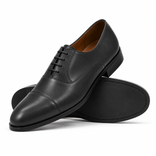Winchester Men's Black Calf Leather Oxford Shoes