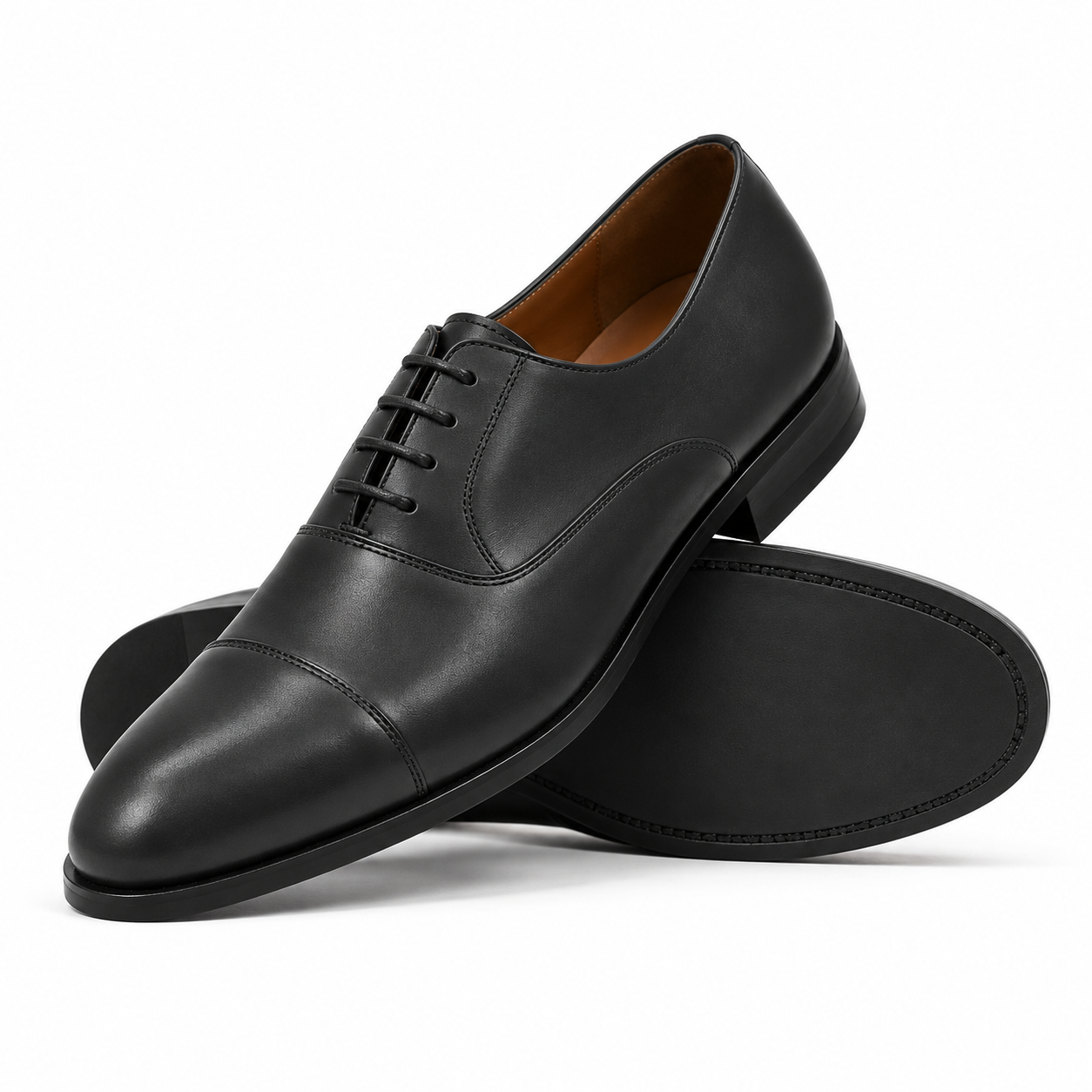 Winchester Men's Black Calf Leather Oxford Shoes